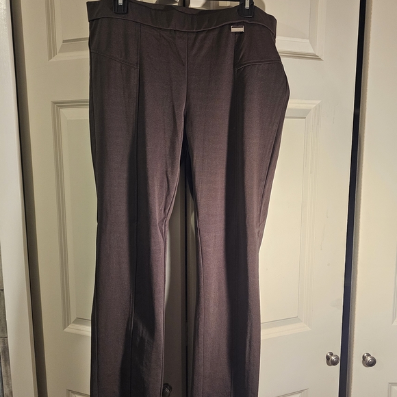 Pants - Women's Brown Stretch Ponte Bootcut Pants